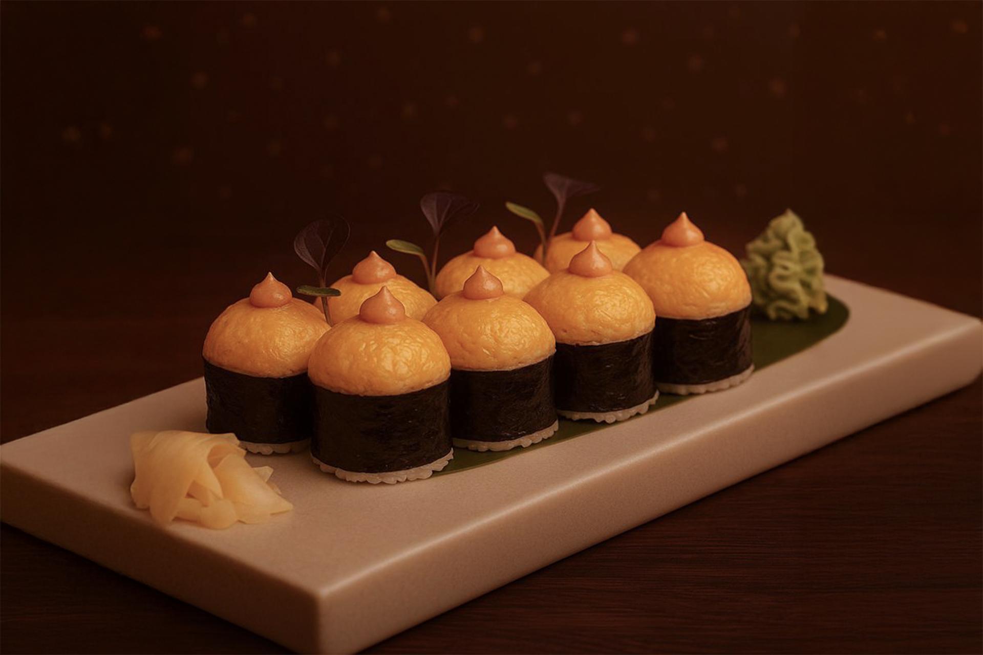 Запеченный ролл с крабом в подарок